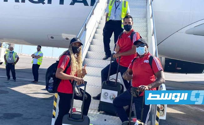 Libyan athlete Hadeel Aboud makes her way to Tokyo Olympic Games to participate in Women's 100m