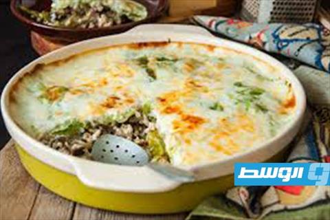 أرز بالبشاميل والخضراوات