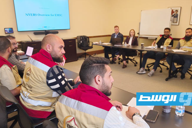 Team from the Emergency Medicine Center participates in crisis management training during a visit to the United States