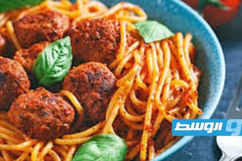 سباغيتي بكرات اللحم