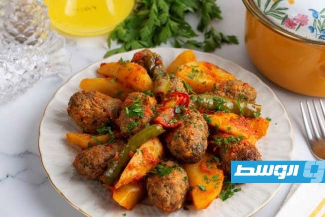 كفتة في الفرن مع بطاطا
